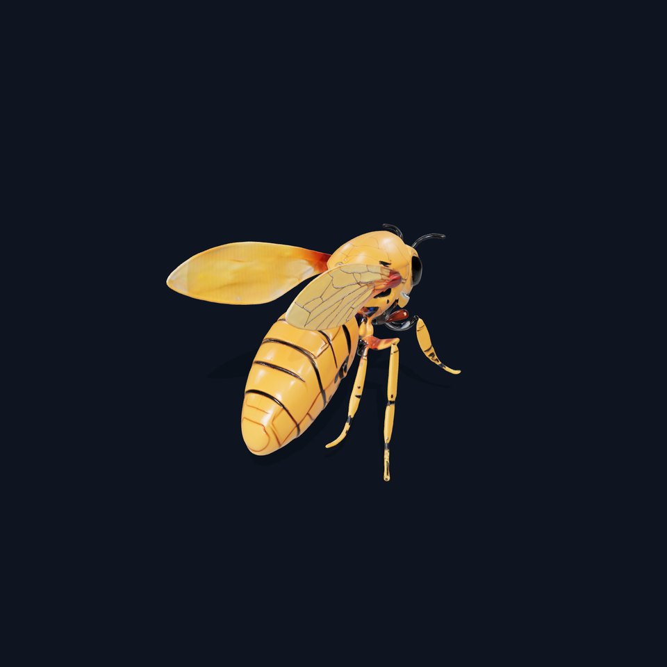 Golden Robotic Bee model pack